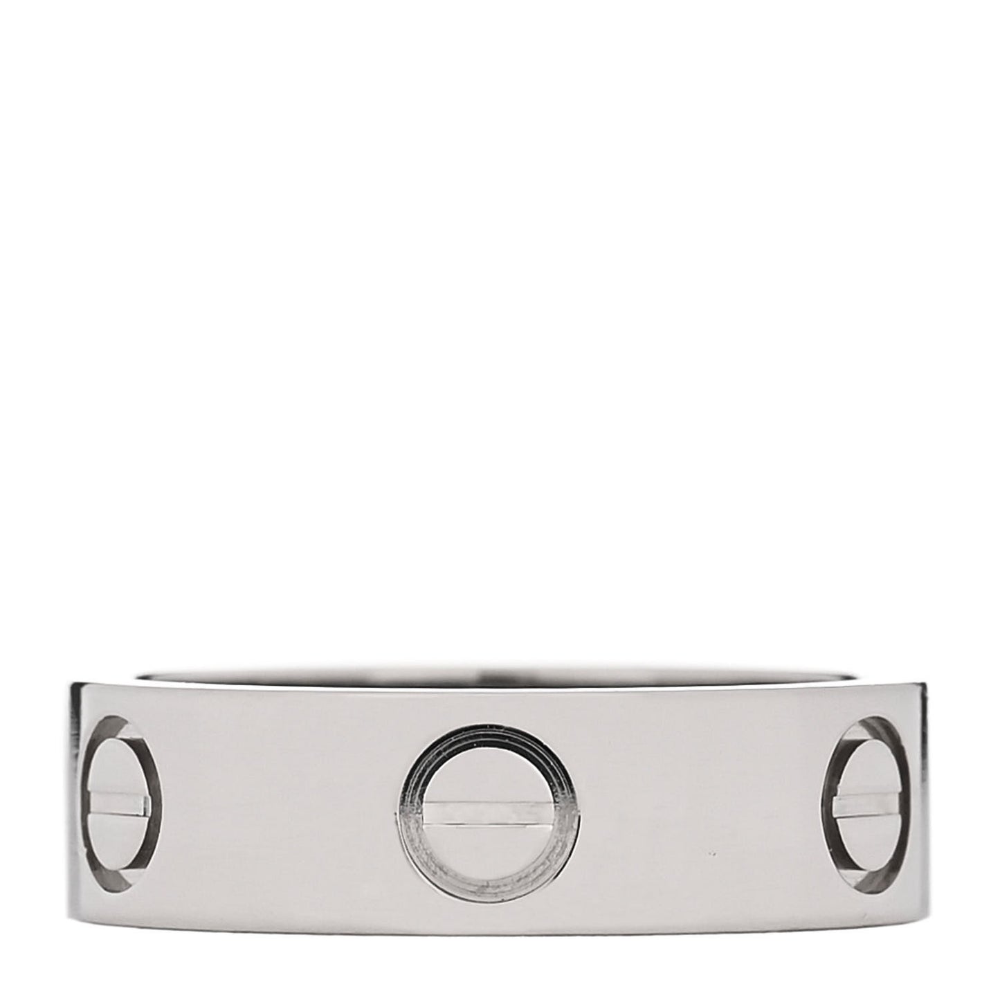 18K White Gold 5.5mm LOVE Ring 53 6.25