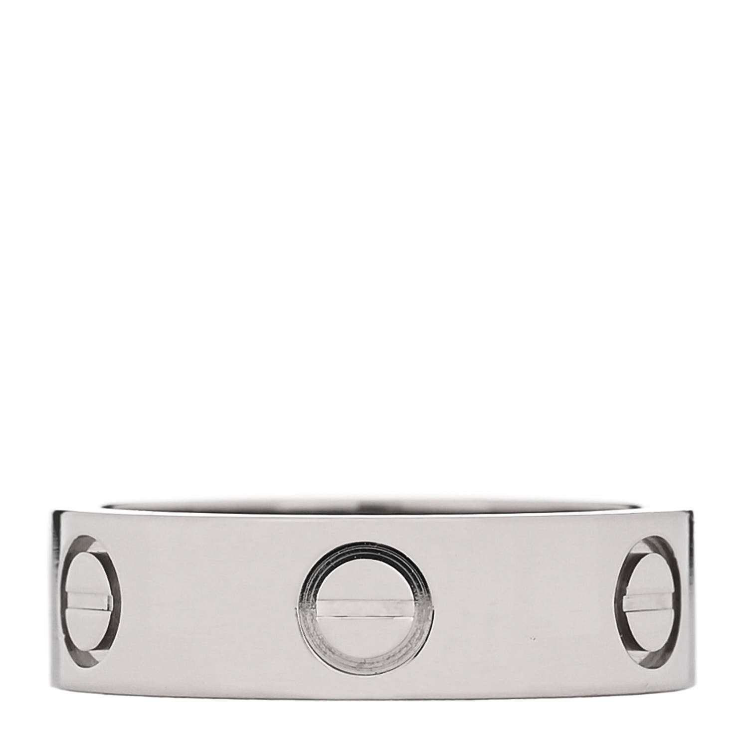 Cartier 18K White Gold 5.5mm LOVE Ring 53 6.25 1 of 5