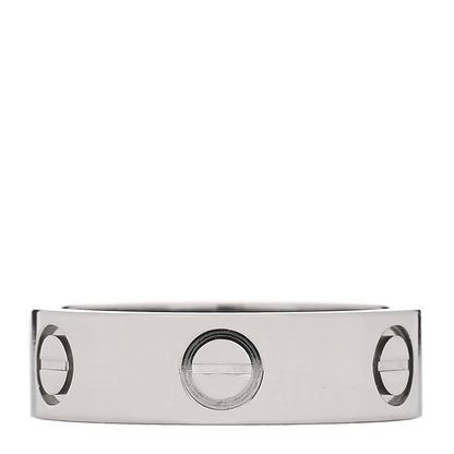Cartier 18K White Gold 5.5mm LOVE Ring 53 6.25 1 of 5