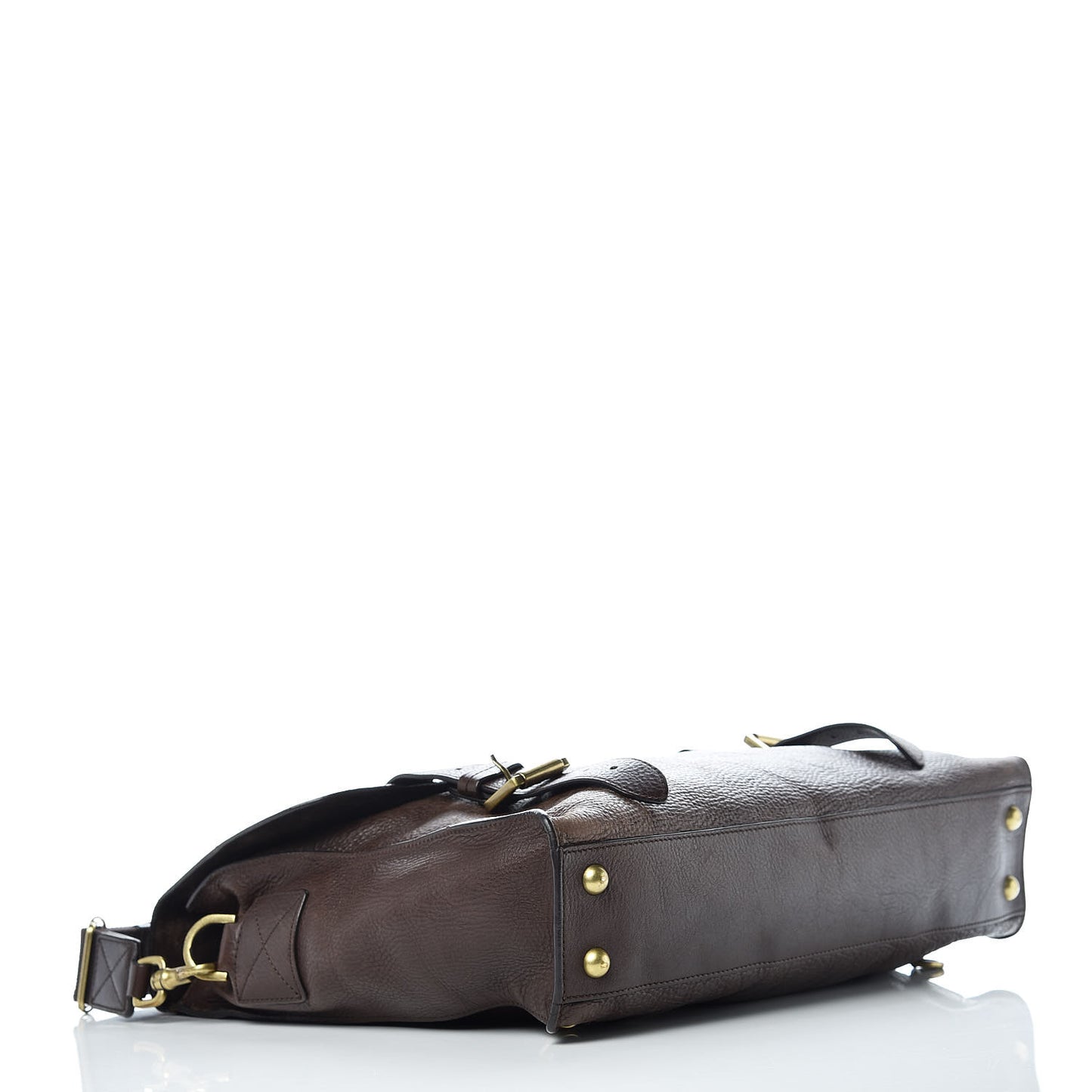 Natural Calfskin Ted Convertible Messenger Bag Brown