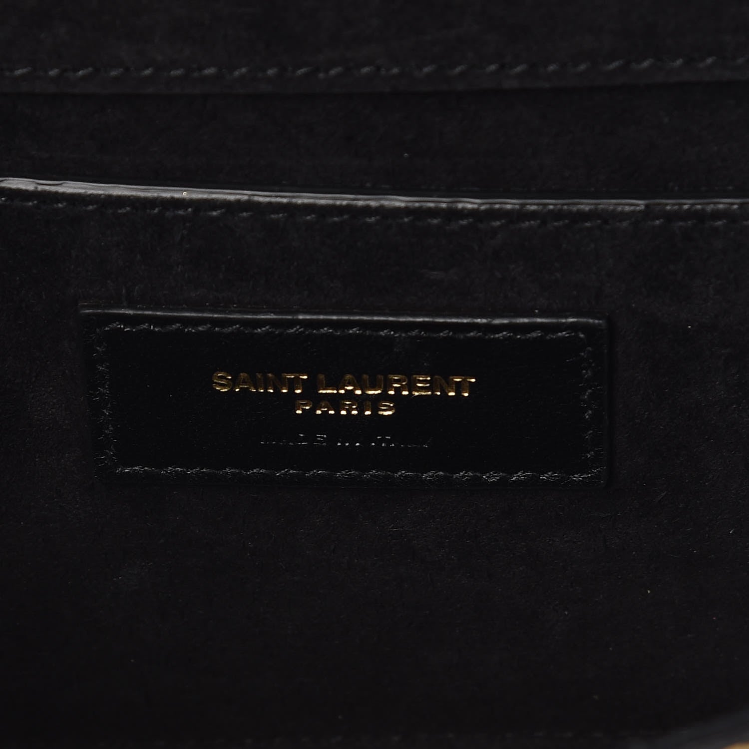 Saint Laurent Metallic Calfskin Small Classic Monogram Kate Satchel Oro 9 of 11