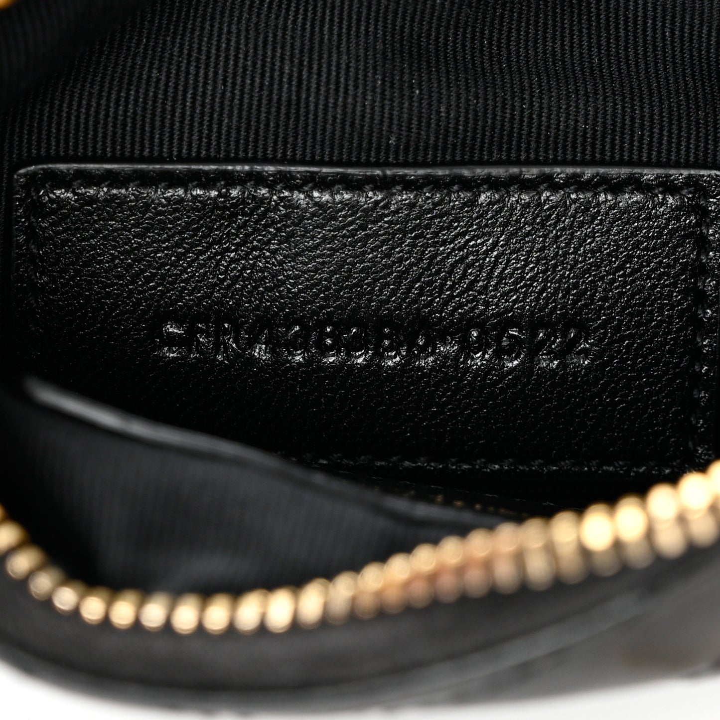 Calfskin Matelasse Monogram Key Pouch Black