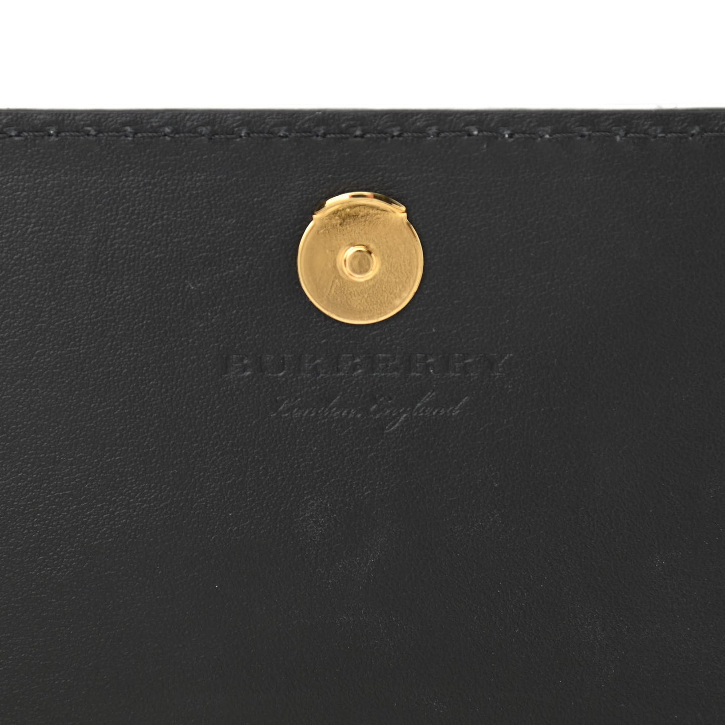 Derby Calfskin House Check Wallet On Chain Black
