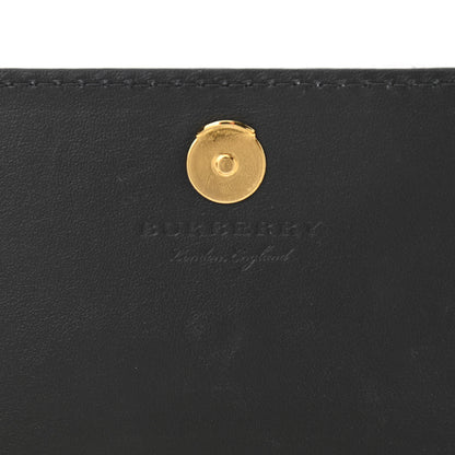 Burberry Derby Calfskin House Check Wallet On Chain Black 6 of 10
