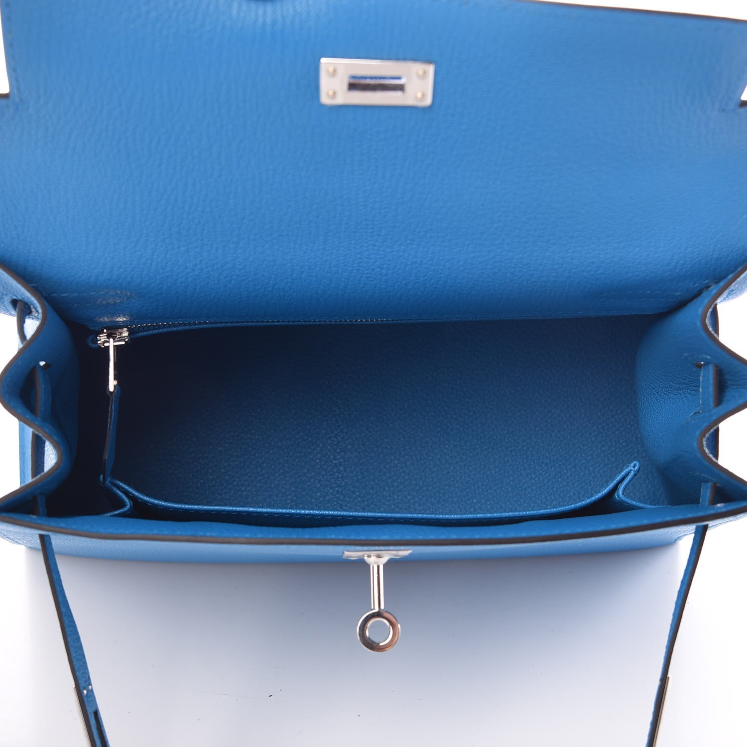 Hermes Chevre Chandra Kelly Sellier 25 Bleu Zanzibar 7 of 41