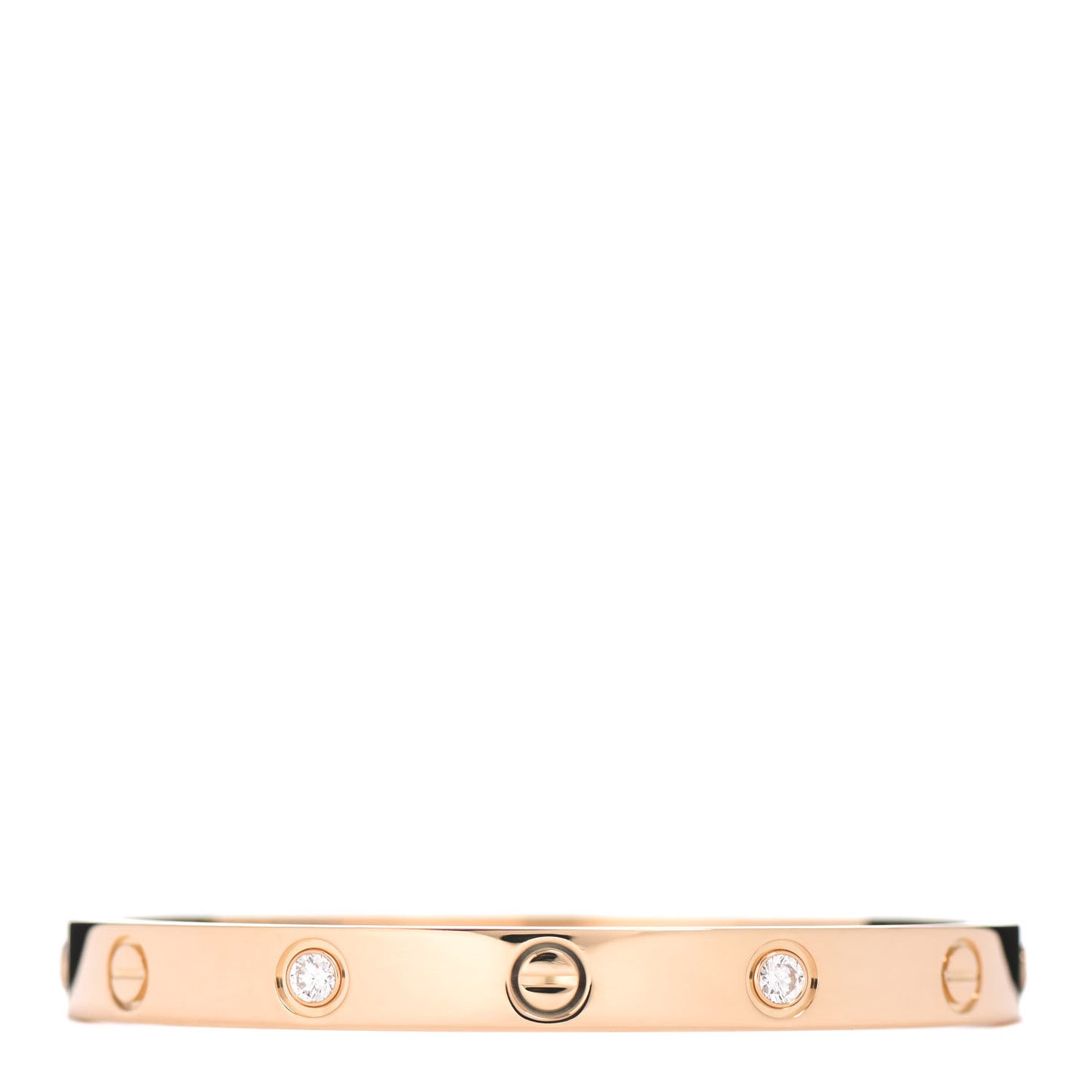 18K Yellow Gold 4 Diamond LOVE Bracelet 16