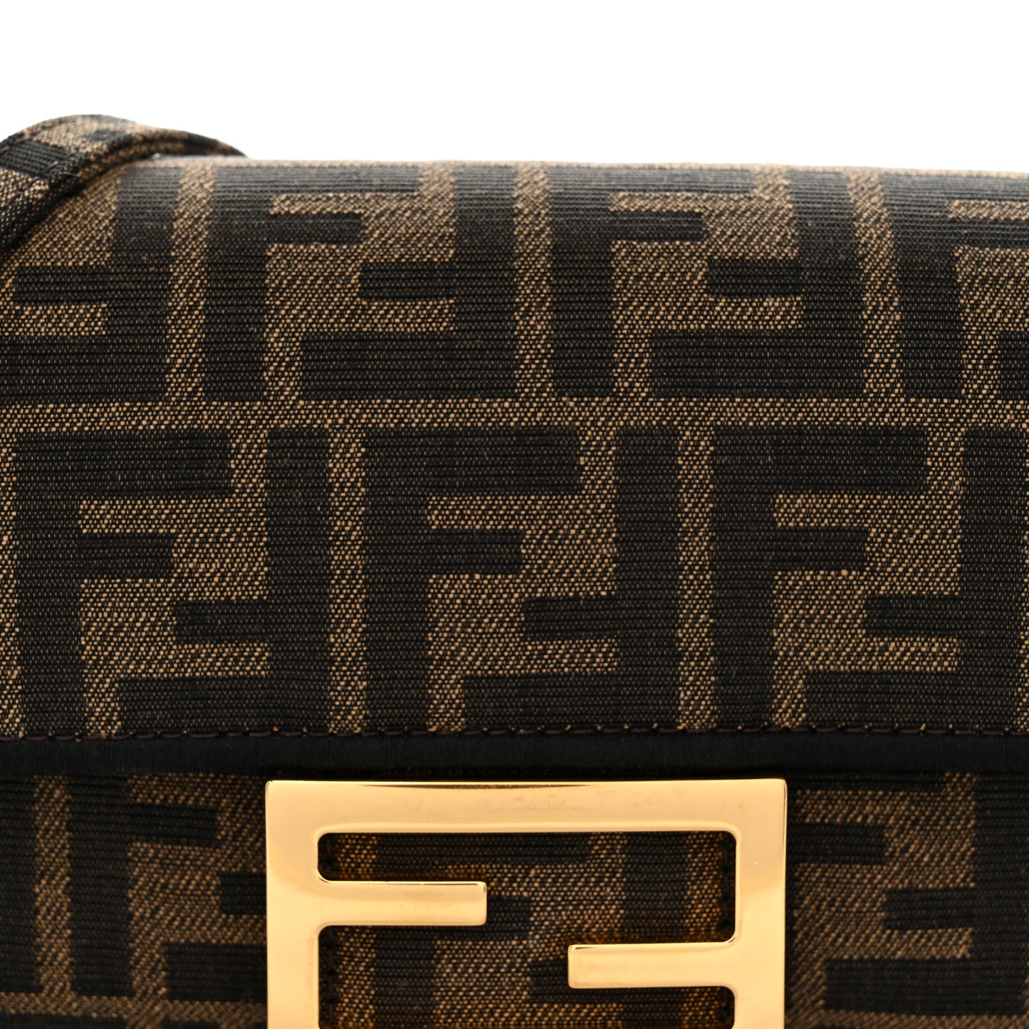 Fabric Jacquard FF 1974 Mini Baguette Tobacco Moro Black