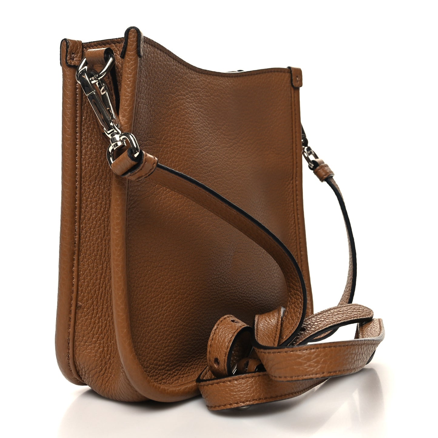 Vitello Daino Soft Mini Hobo Messenger Bag Caramel