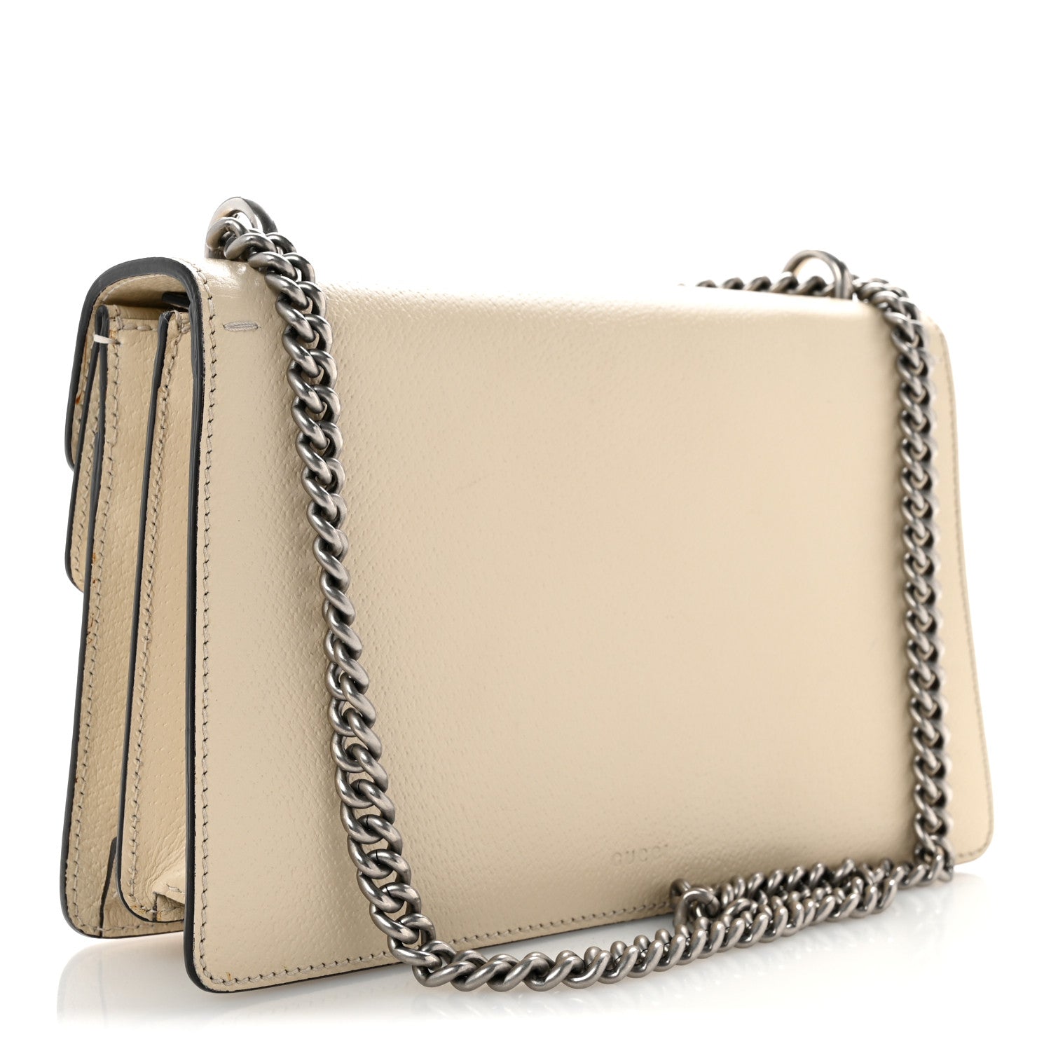 Gucci Textured Calfskin Crystal Small Dionysus Shoulder Bag Mystic White 3 of 13