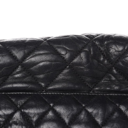 Chanel Washed Lambskin Quilted Maxi Chain Around Flap Black 12 of 19