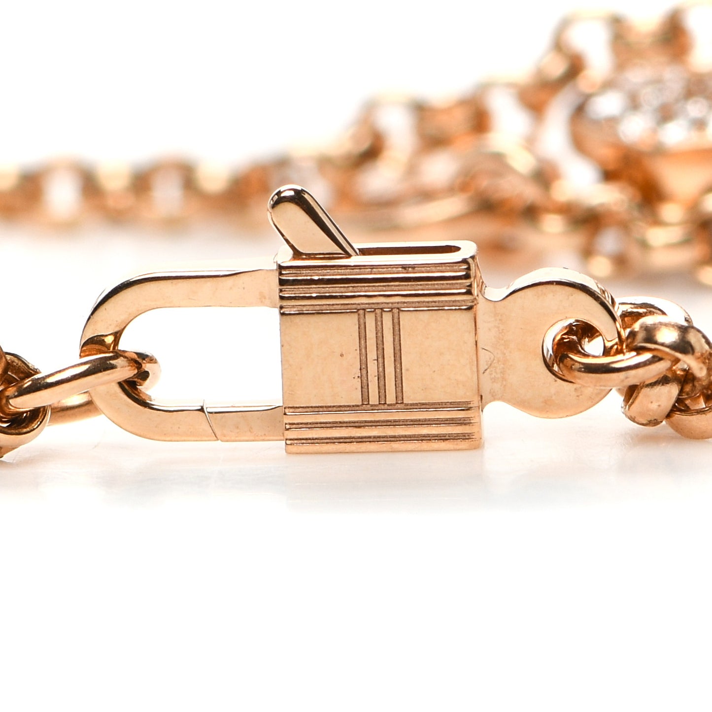 18K Rose Gold Diamond PM Kelly Clochette Bracelet SH