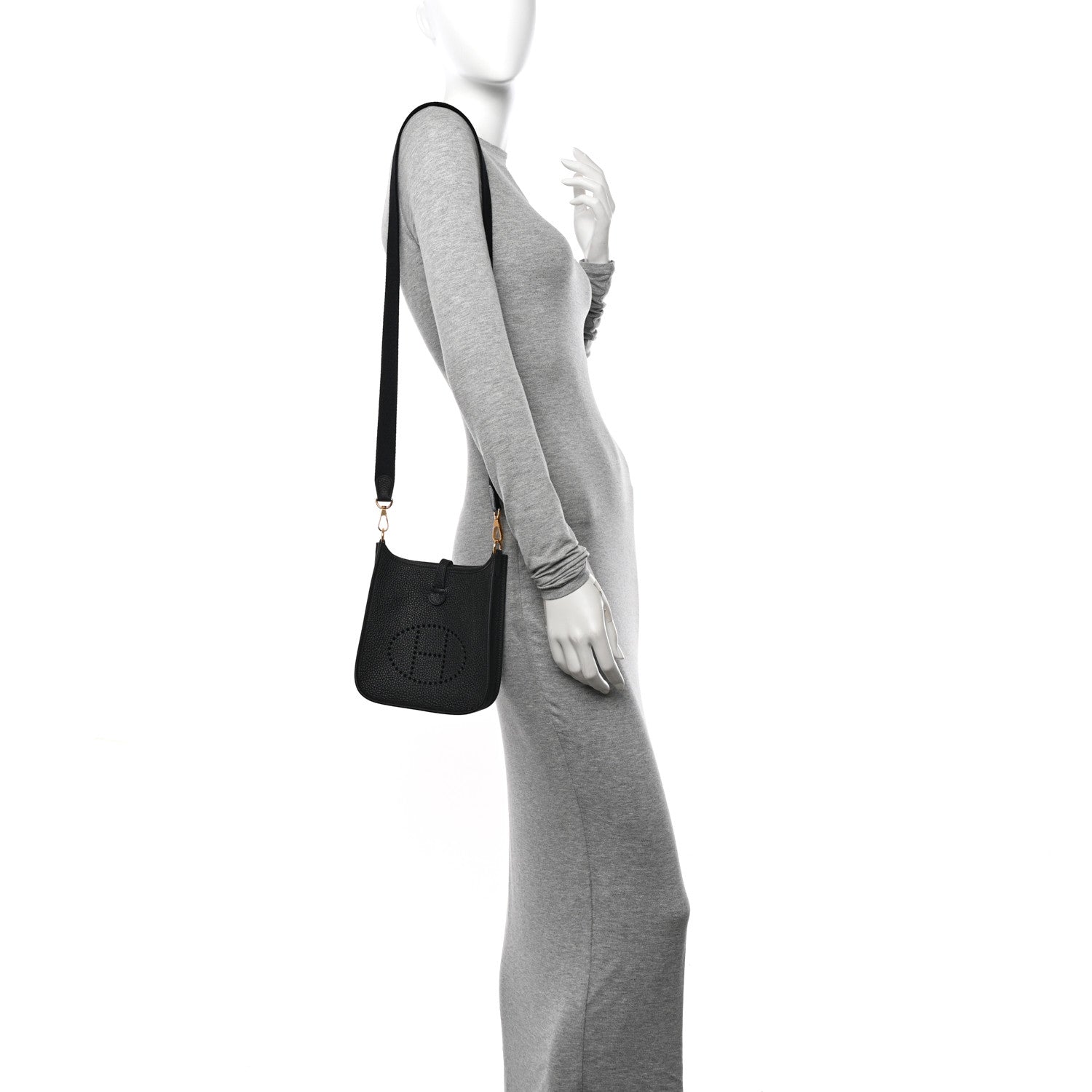 Hermes Taurillon Clemence Evelyne TPM Black 2 of 11