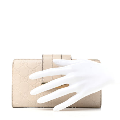 Gucci Guccissima Ladies Web Long Wallet Off White 2 of 9