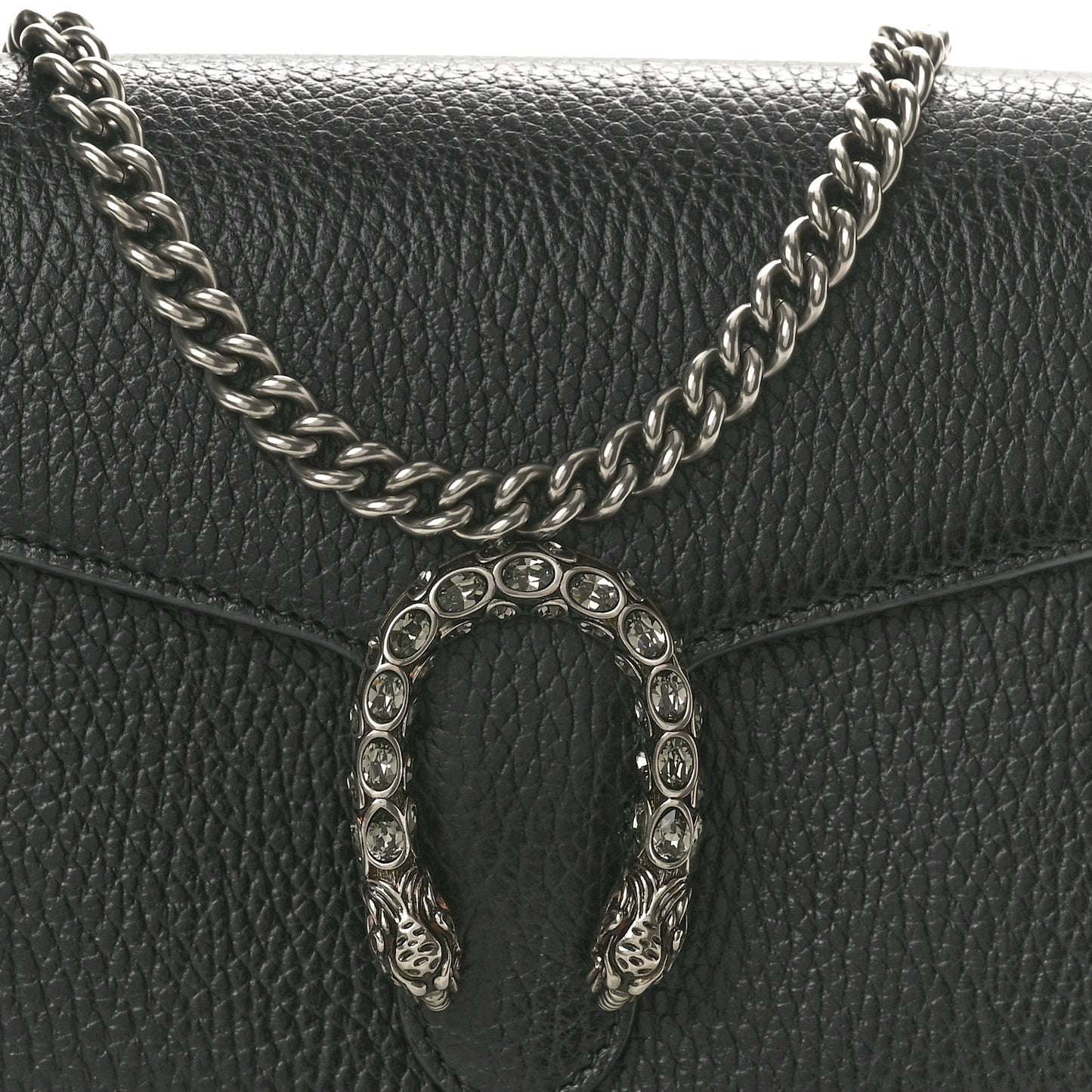 Calfskin Mini Dionysus Chain Wallet Black