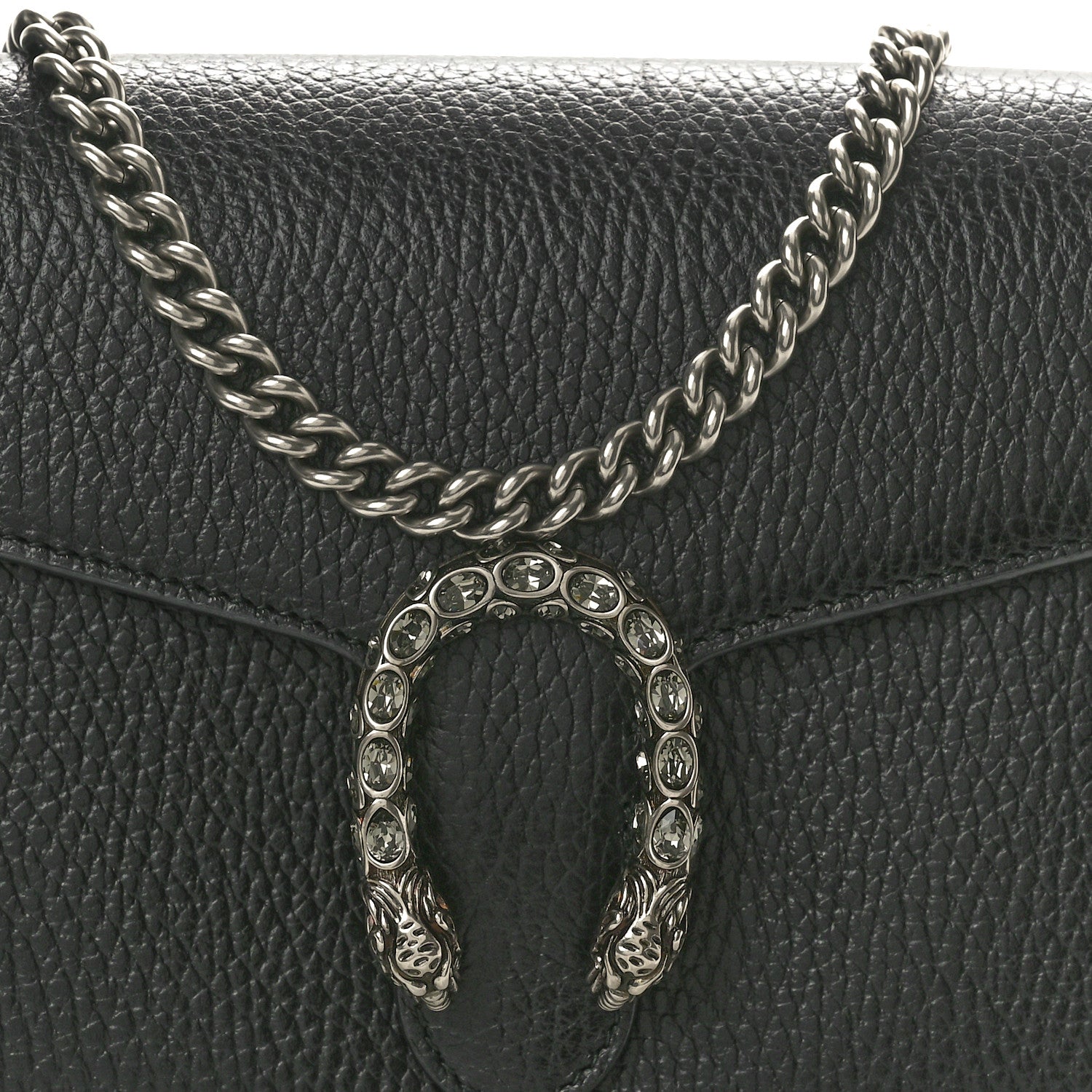 Gucci Calfskin Mini Dionysus Chain Wallet Black 8 of 10