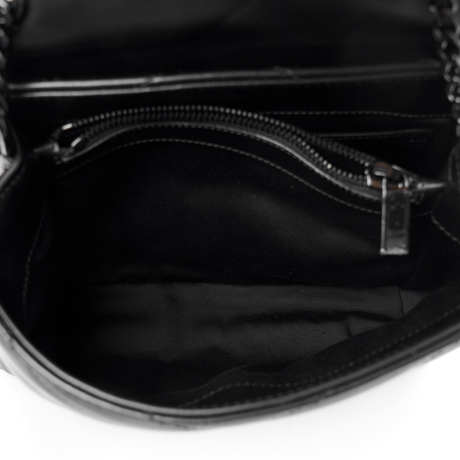 Saint Laurent Calfskin Y Quilted Monogram Monochrome Small Loulou Chain Satchel Black 5 of 12