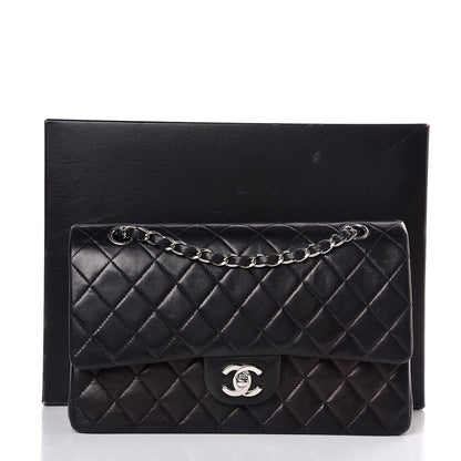 Chanel Lambskin Quilted Medium Double Flap Black 8 of 8