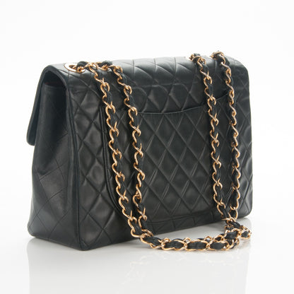 Chanel Lambskin Quilted XL Jumbo Single Flap Black 3 of 8