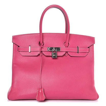 Hermes Epsom Candy Birkin 35 Rose Tyrien Rubis 1 of 46
