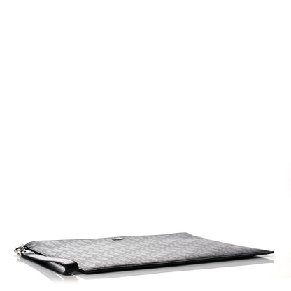 Christian Dior Calfskin Perforated Oblique Galaxy Pouch Black 4 of 10