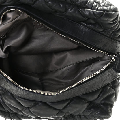 Chanel Calfskin Bubble Quilt Bowler Black 5 of 6