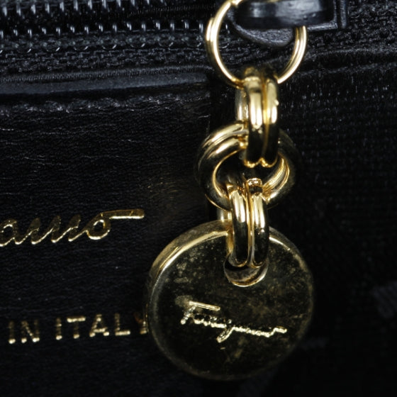 SALVATOREFERRAGAMOLeatherKatiaBagBlack