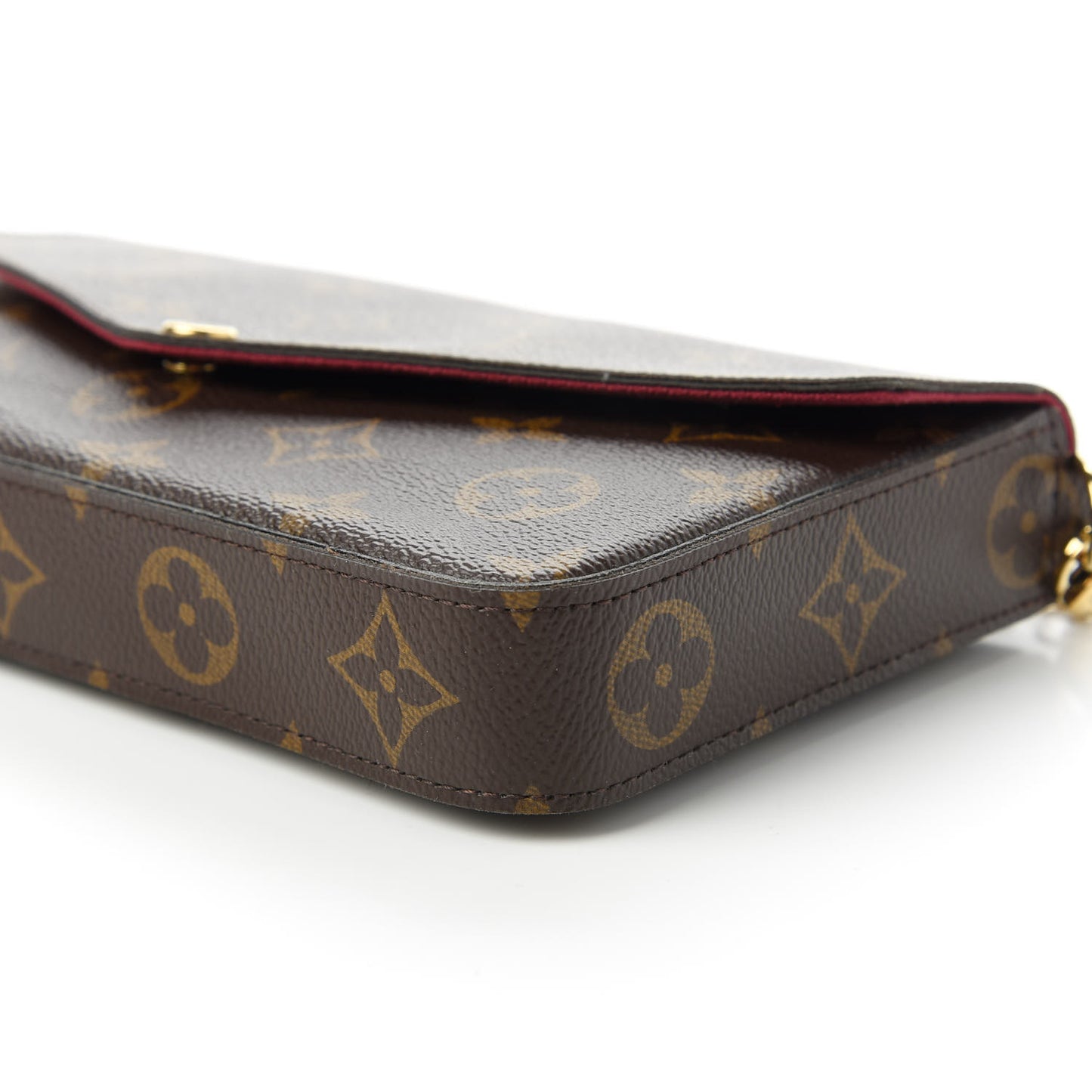 Monogram Pochette Felicie Chain Wallet Fuchsia