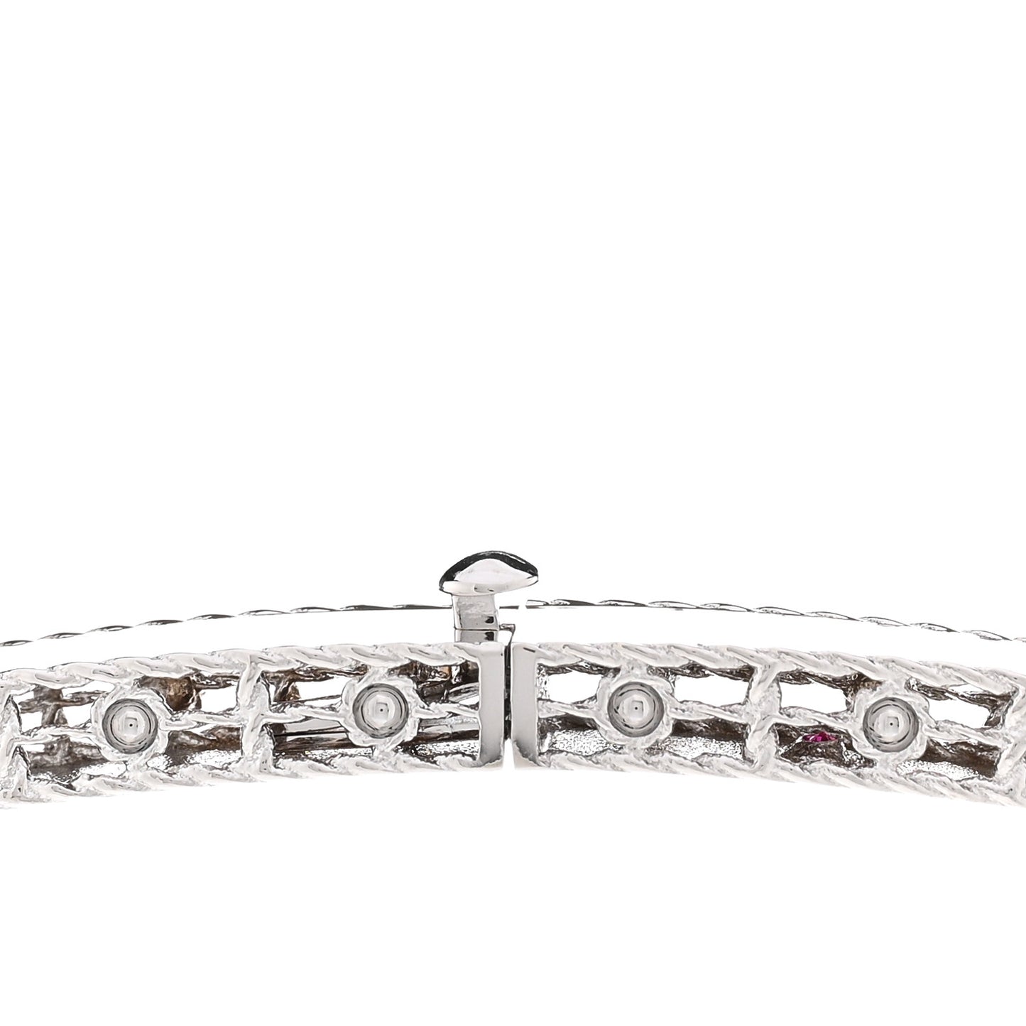 18K White Gold Diamond Black Diamond Venetian Princess Collar Necklace