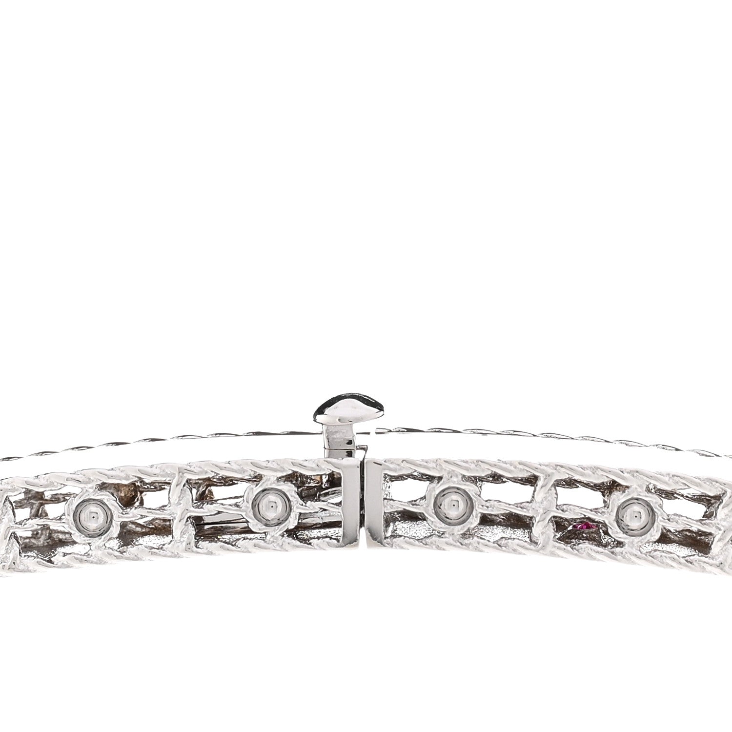 Roberto Coin 18K White Gold Diamond Black Diamond Venetian Princess Collar Necklace 3 of 4