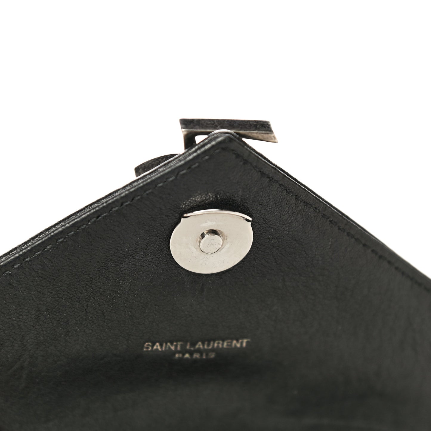 Sheepskin Matelasse Chevron Monogram Medium College Bag Black