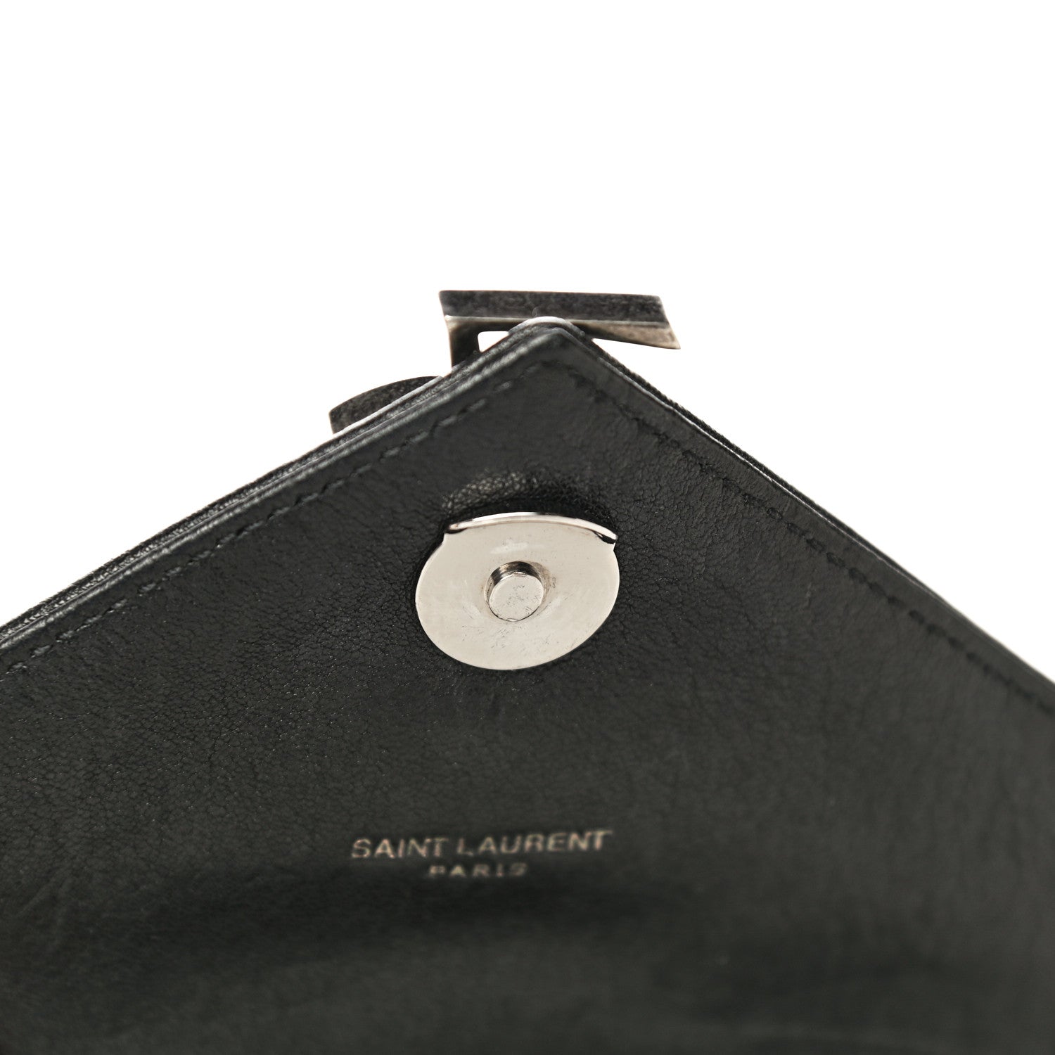 Saint Laurent Sheepskin Matelasse Chevron Monogram Medium College Bag Black 10 of 21