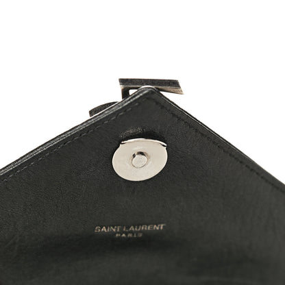 Saint Laurent Sheepskin Matelasse Chevron Monogram Medium College Bag Black 10 of 21