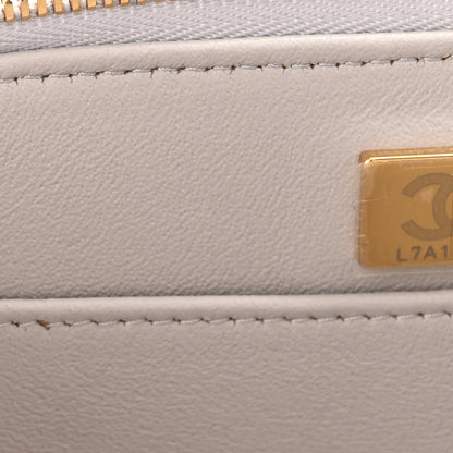 Chanel Caviar Quilted Small Top Handle Vanity Case With Chain Grey 7 of 10