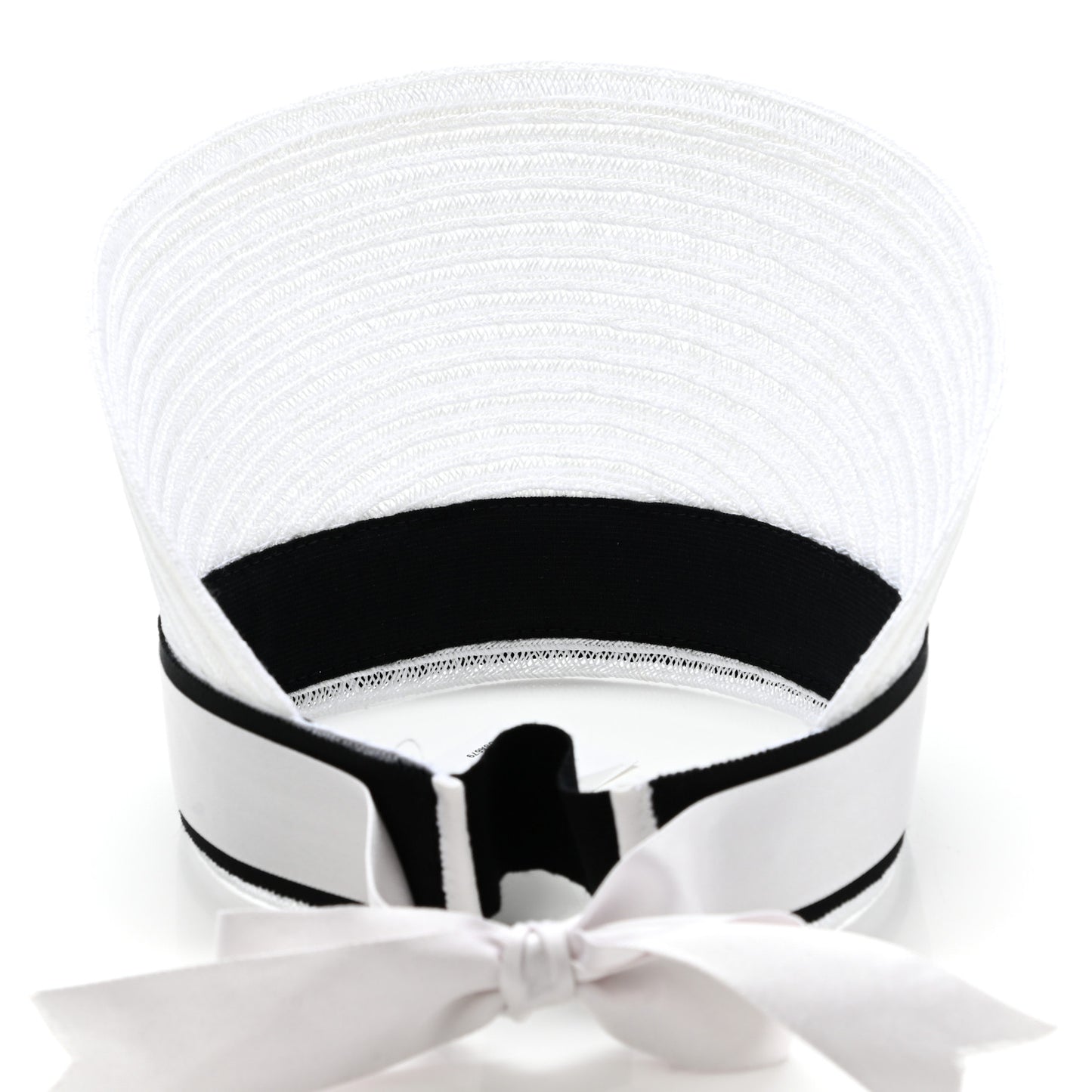 Abaca Cotton Ribbon Visor S Ecru White