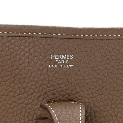 Hermes Taurillon Clemence Evelyne III PM Etoupe 6 of 13