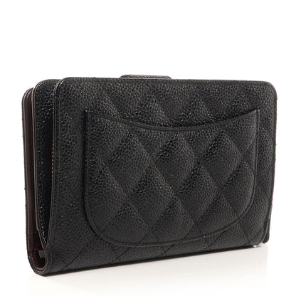Chanel Caviar Quilted Zipped Pocket Wallet Black 3 of 9