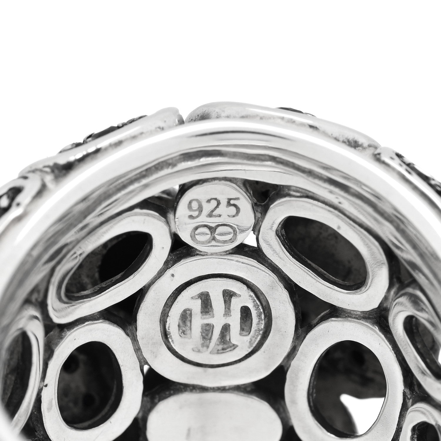 John Hardy Sterling Silver Black Spinel Chalcedony Small Kali Lava Dome Ring 57 8 4 of 4