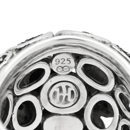 John Hardy Sterling Silver Black Spinel Chalcedony Small Kali Lava Dome Ring 57 8 4 of 4