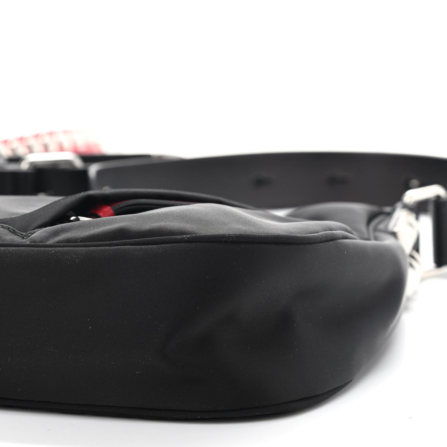 Tessuto Nylon Studded New Vela Hobo Black Fuoco
