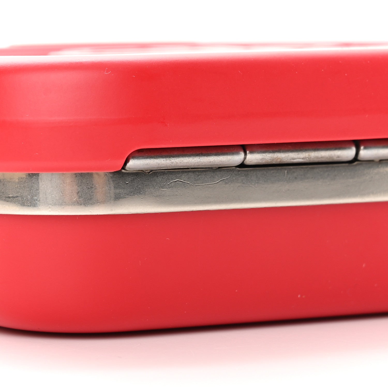 Balenciaga Recycled Plastic Calfskin Embossed Mini Lunch Box Case with Strap Red 10 of 10
