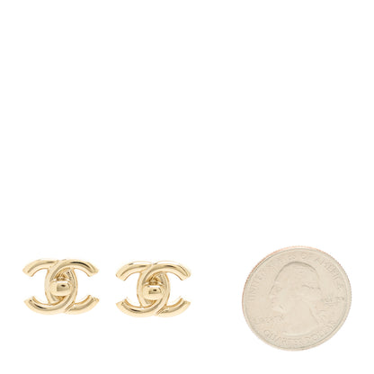 Chanel Metal CC Turnlock Earrings Gold 2 of 4