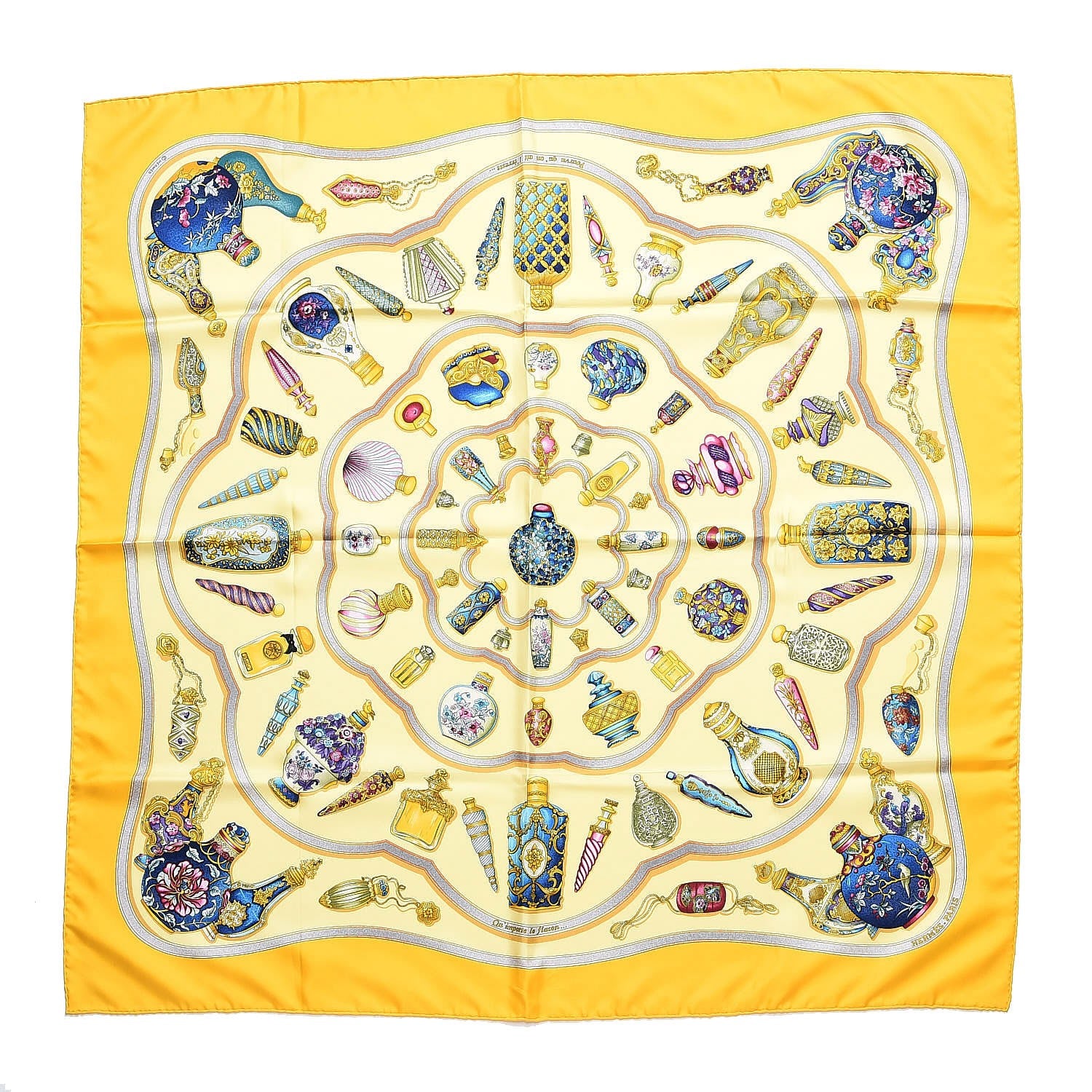 Hermes Silk Qu'Importe Le Flacon Scarf 90 1 of 6
