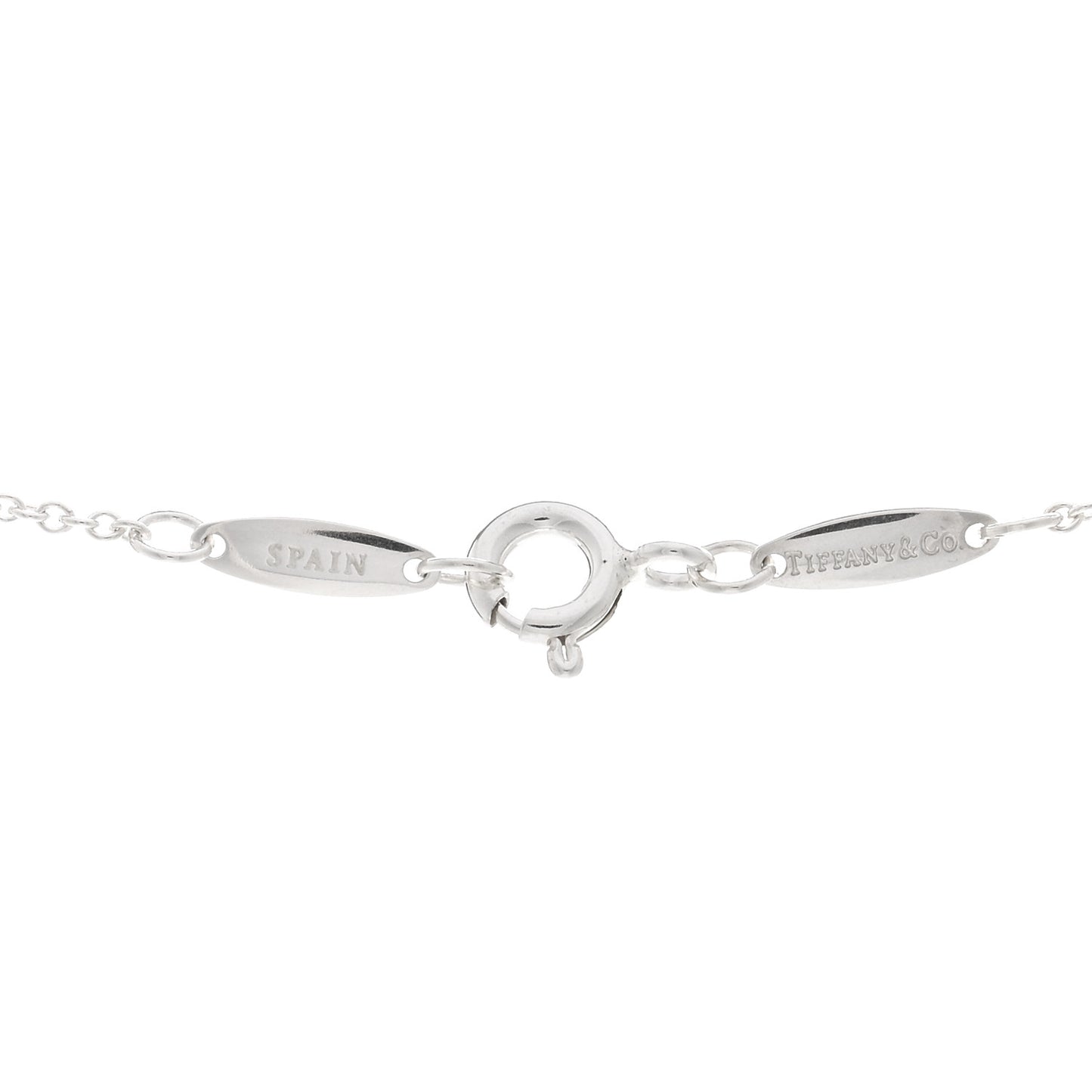 Sterling Silver Diamond Elsa Peretti Diamonds by the Yard Y Drop Pendant Necklace