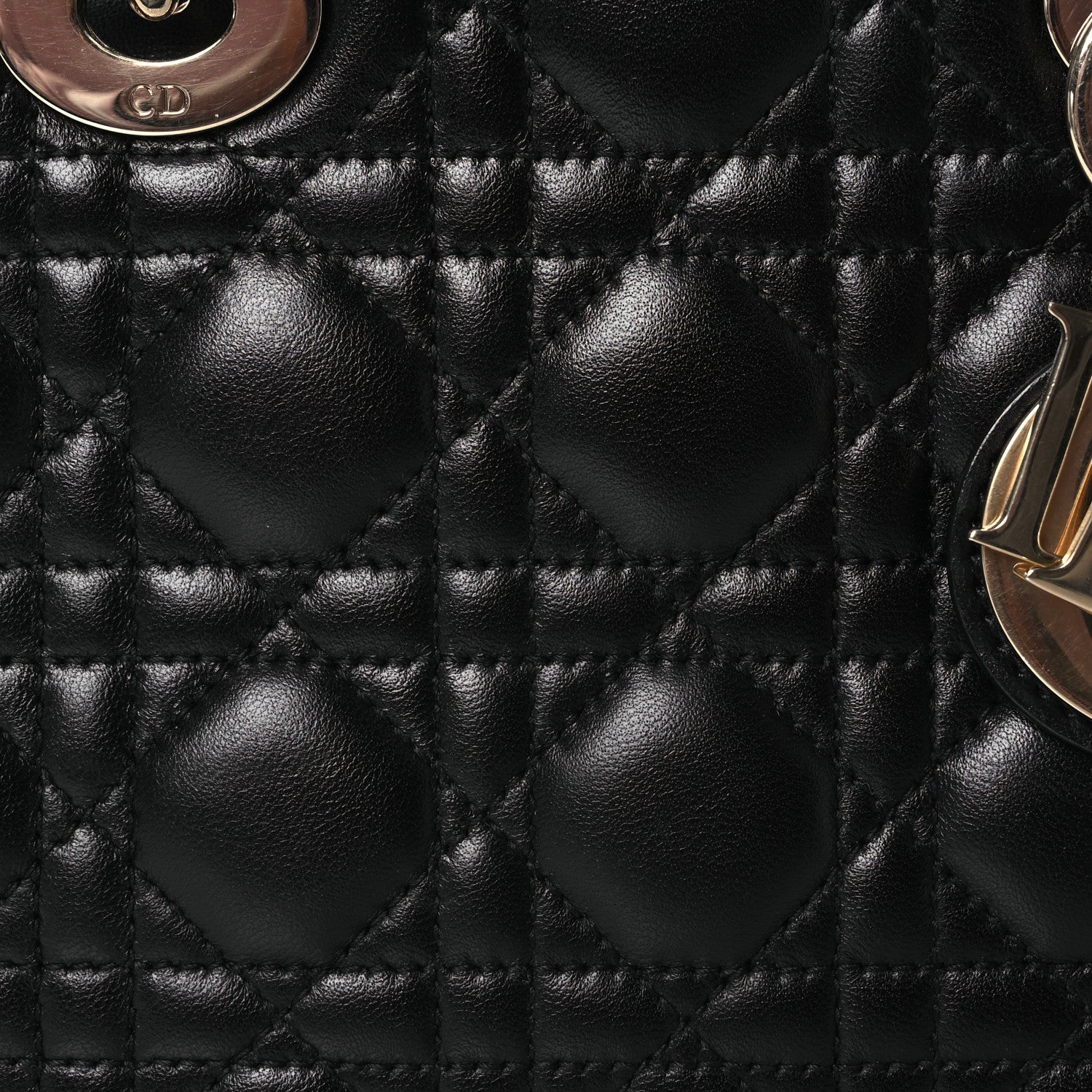 Christian Dior Lambskin Cannage Small My ABCDior Lady Dior Black 8 of 17