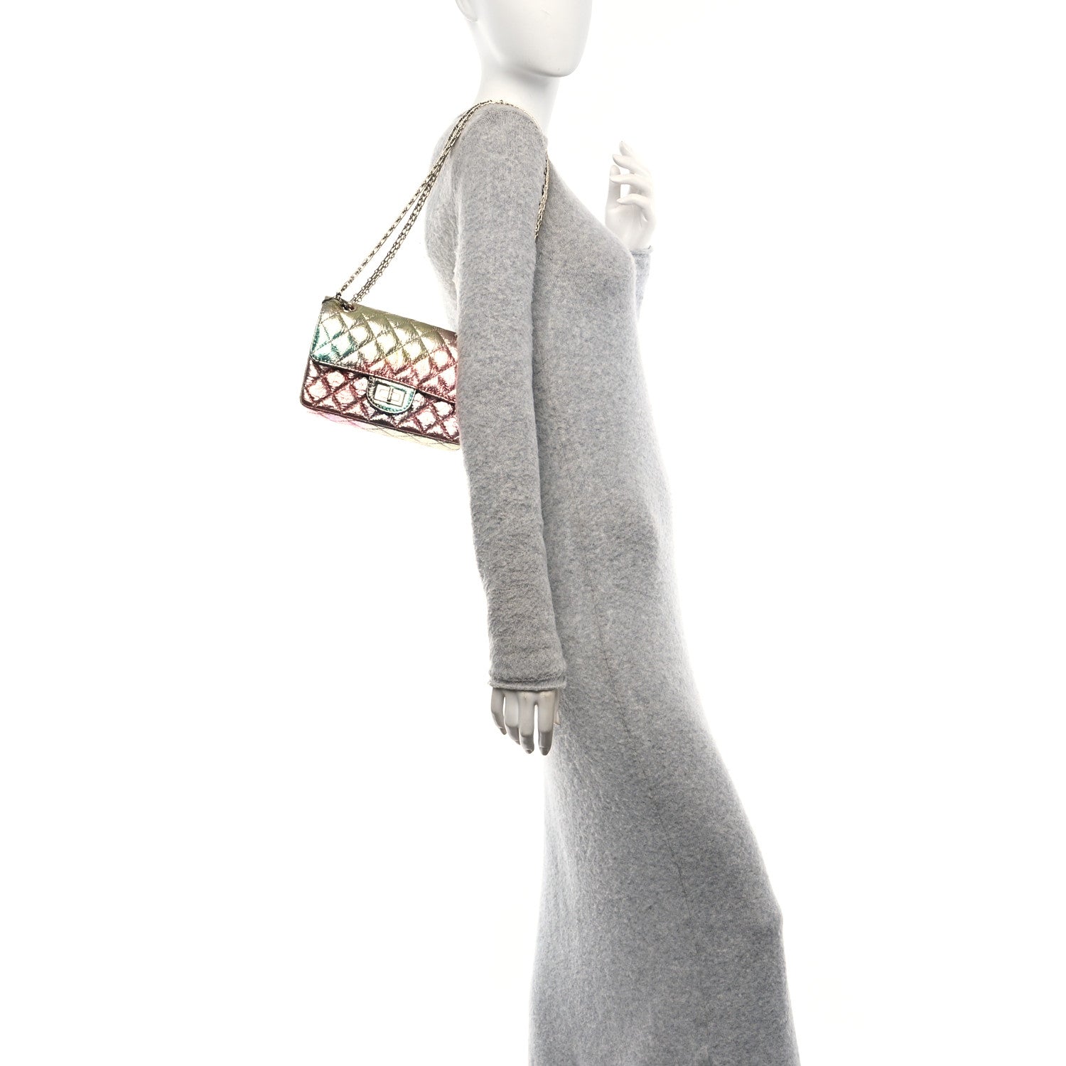 Chanel Metallic Goatskin Quilted Mini 2.55 Reissue Flap Multicolor 2 of 10
