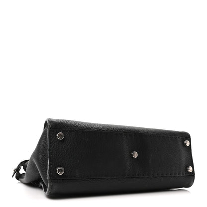 Fendi Cuoio Romano Selleria Bi-Color Medium Peekaboo Iconic Satchel Black Mou 4 of 9