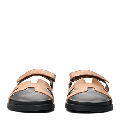 Hermes Calfskin Womens Chypre Sandals 39 Naturel 2 of 9