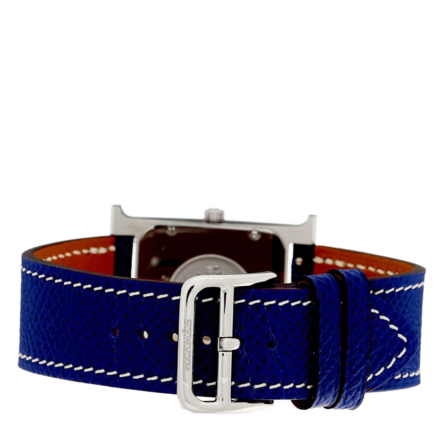 Hermes Stainless Steel Epsom 26mm Heure H Hour Quartz Watch Bleu Electrique 3 of 4