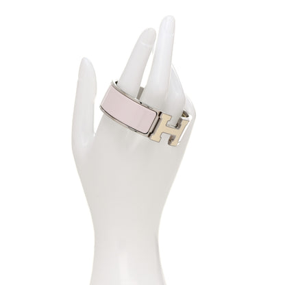 Hermes Enamel Wide Clic Clac H Bracelet PM Rose Nymph White 2 of 5