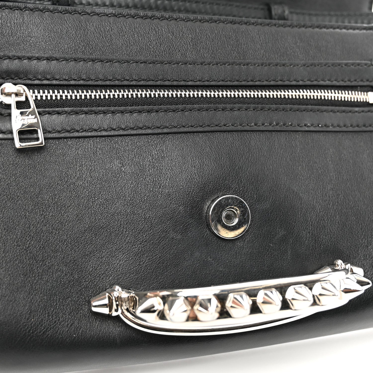 Alexander McQueen Calfskin Studded The Story Shoulder Bag Black 10 of 10